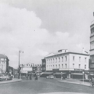 Historisches Bild des Marktplatz in den 1960-er Jahren