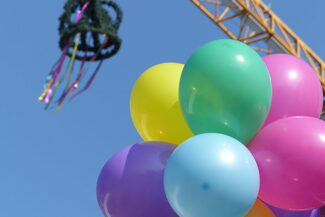 Luftballons und Richtkranz