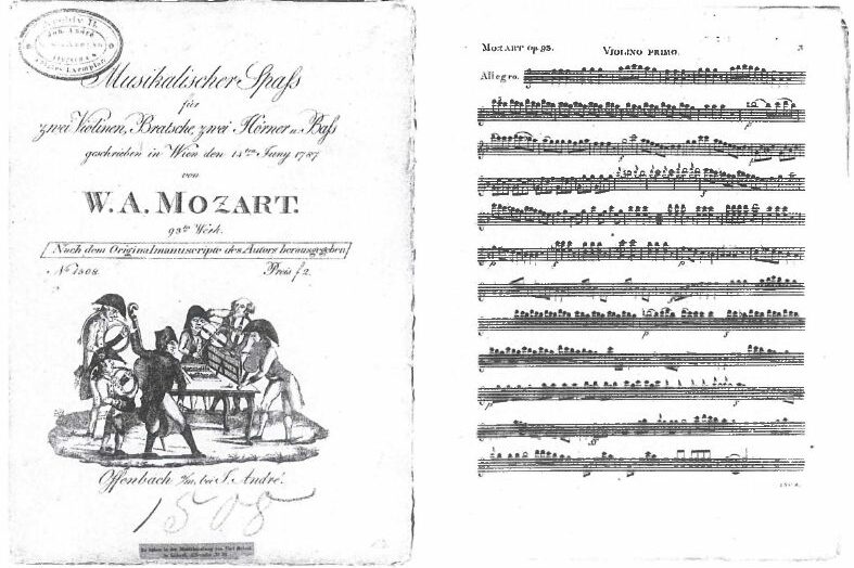 Mozart Partitur „Ein musikalischer Spaß"