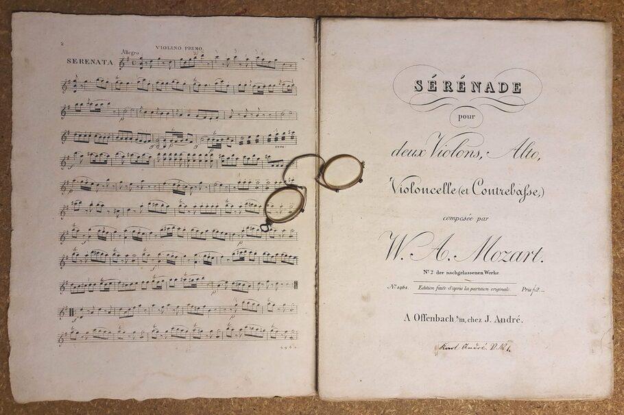 Mozartnoten aus dem André Archiv