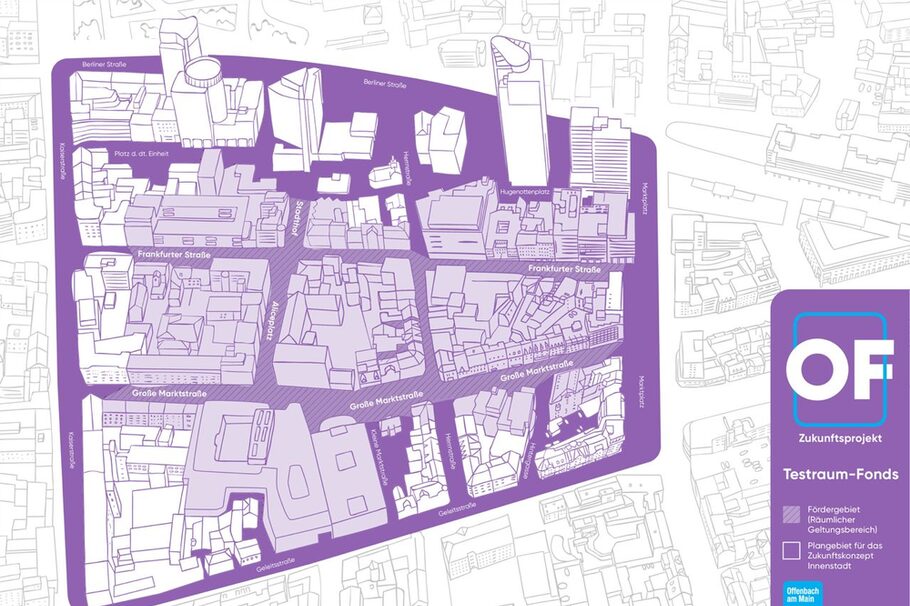 Die Karte zeigt das Innenstadtgebiet, in dem die Förderung möglich ist.