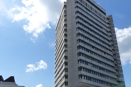 Blick auf das Rathaus der Stadt Offenbach